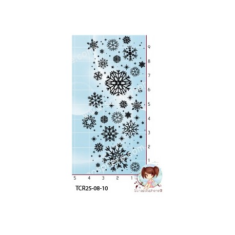 TAMPON TRANSPARENT DE FOND FLOCONS par l'Atelier de Caroline {attributes}