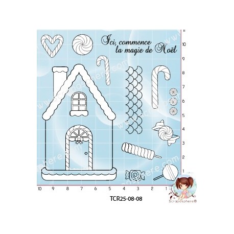 12 TAMPONS TRANSPARENTS MAISON GOURMANDE par l'Atelier de Caroline {attributes}