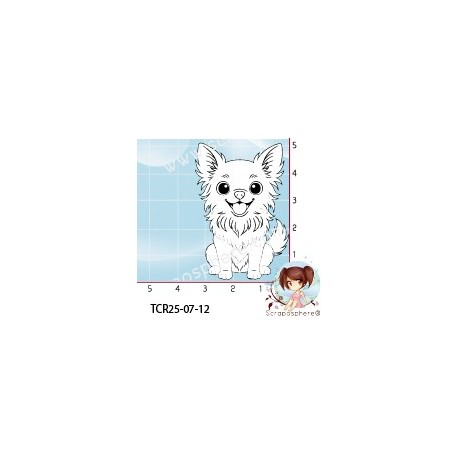 TAMPON TRANSPARENT SCRAPY LE CHIHUAHUA par l'Atelier de Caroline {attributes}