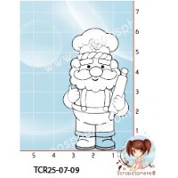 TAMPON TRANSPARENT PERE NOEL GOURMAND par l'Atelier de Caroline {attributes}