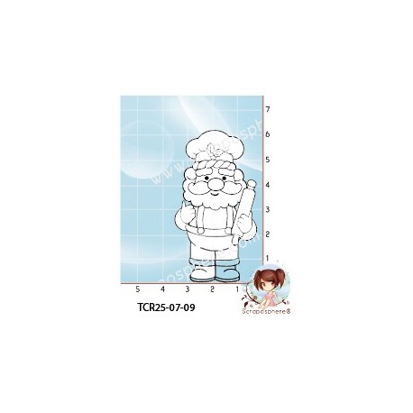 TAMPON TRANSPARENT PERE NOEL GOURMAND par l'Atelier de Caroline {attributes}