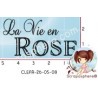 TAMPON LA VIE EN ROSE par l'Atelier de Caroline